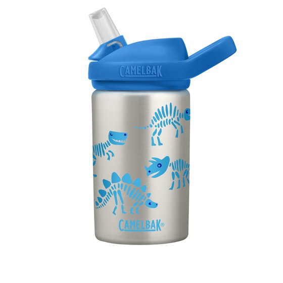 Bērnu tērauda pudele Camelbak Eddy+ Kids Dino Bones, 0,4 l