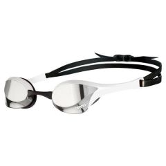Peldbrilles profesionālās Arena Cobra Ultra Mirror Swipe Silver-White