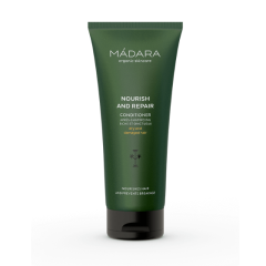 Nourish and Repair kondicionieris 200ml, Madara – bagātīgs kondicionieris ar nātru un cidoniju ekstraktiem, kas baro, mīkstina un atjauno bojātus matus, piešķirot tiem zīdainu gludumu un spīdumu.