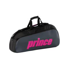 Melna un rozā Prince Tour 1 Comp tenisa soma ar vienu lielu nodalījumu.