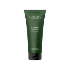 Gloss and Vibrancy kondicionieris 200ml, Madara – mirdzumu atjaunojošs kondicionieris ar bērza un dzērveņu ekstraktiem.