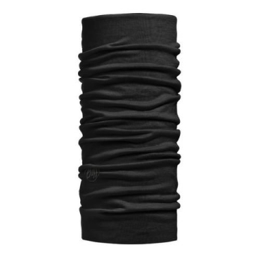 Šalle Buff Solid Black, merino vilna