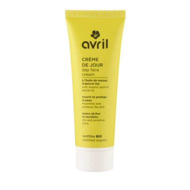 Dienas sejas krēms sausai un jūtīgai ādai Avril, organiskā kosmētika, 50 ml