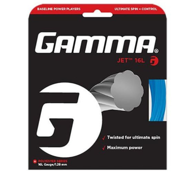 Tenisa rakešu stīgas Gamma Jet 17, 12.2m Set (1.22mm)