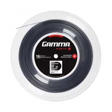Tenisa raketes stīgas Gamma iO Soft Reel 17 (1.23 mm) Grey