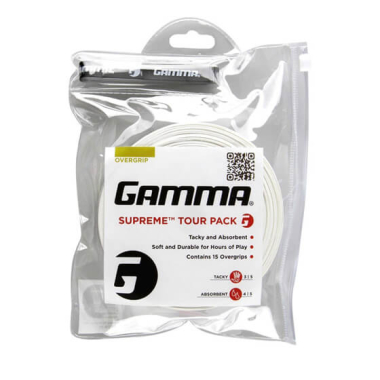 Tenisa overgrips Gamma SUPREME, 15 gab.