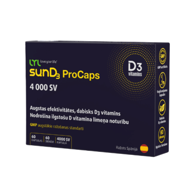 LYL sunD3 ProCaps 4000 SV, 60 kapsulas