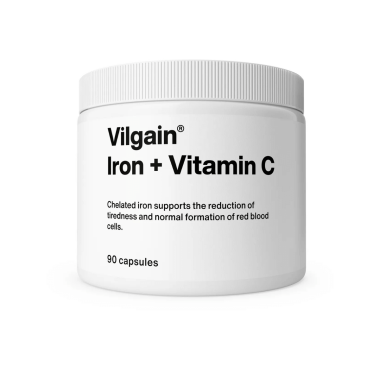 Dzelzs + C vitamīns 90 kapsulas VILGAIN