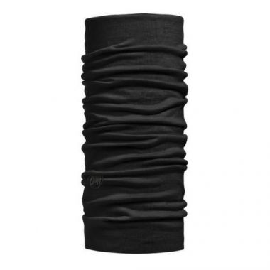 Šalle Buff Solid Black, merino vilna