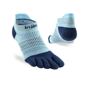 Sieviešu Run Lightweight No-Show Heron zeķes, M/L 40.5 - 44.5 Injinji