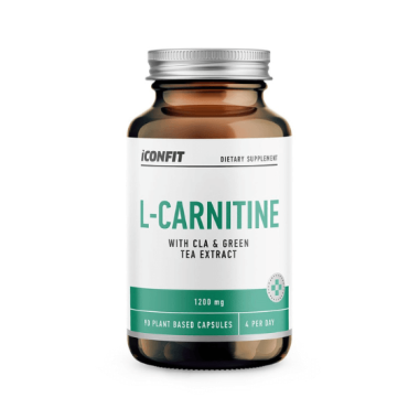 ICONFIT L-KARNITĪNS ar CLA un zaļās tējas ekstraktu (90 kapsulas)