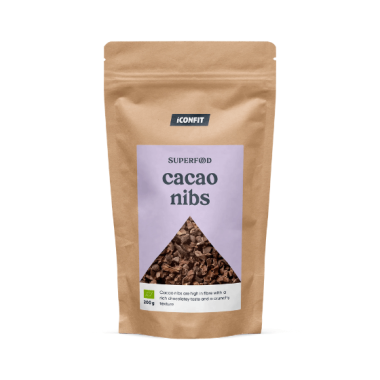 Organiskās neapstrādātas kakao skaidiņas, 200g, ICONFIT