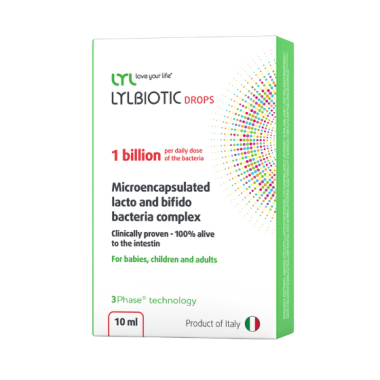 LYLBIOTIC Drops Pienskābo un Bifidobaktēriju Komplekss Pilienos, 10 ml