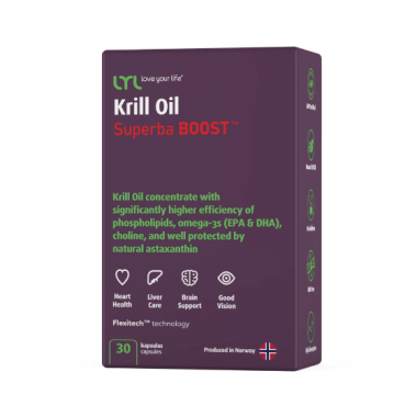 LYL Krill Oil Superba BOOST™ Omega-3, 30 kapsulas