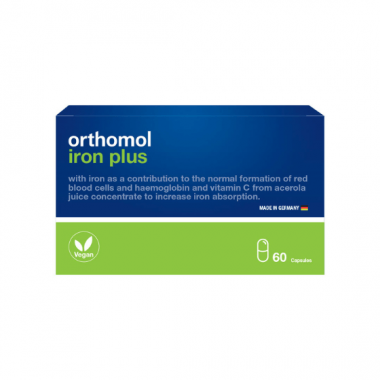 UZTURA BAGĀTINĀTĀJS Orthomol® Iron Plus (ar dzelzi)