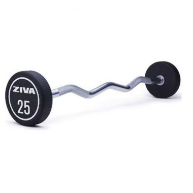 Svaru stienis ZIVA XP Urethane EZ CURL Barbells, profesionālais