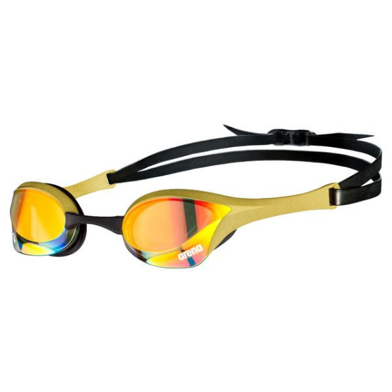 Peldbrilles profesionālās Arena Cobra Ultra Mirror Swipe Gold