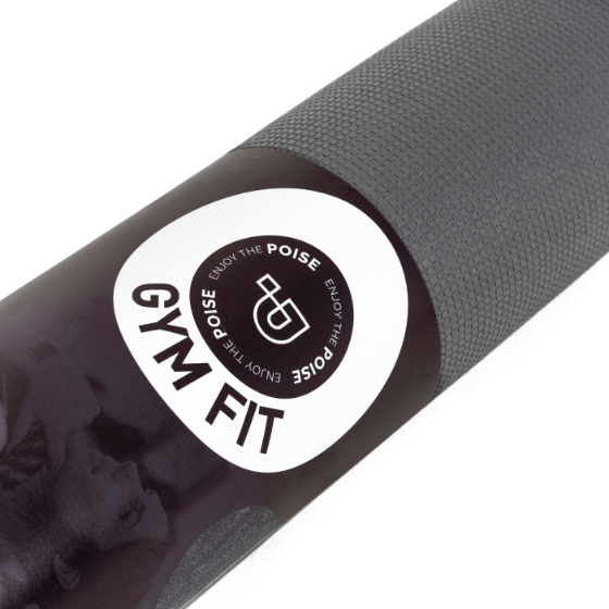 Poise Mat Gym vingrošanas paklājs 8mm, 180x65 cm, divpusējs, pelēks