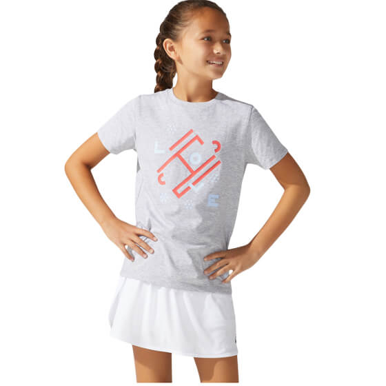 Sporta krekliņš meitenēm ASICS G TENNIS TEE, pelēks