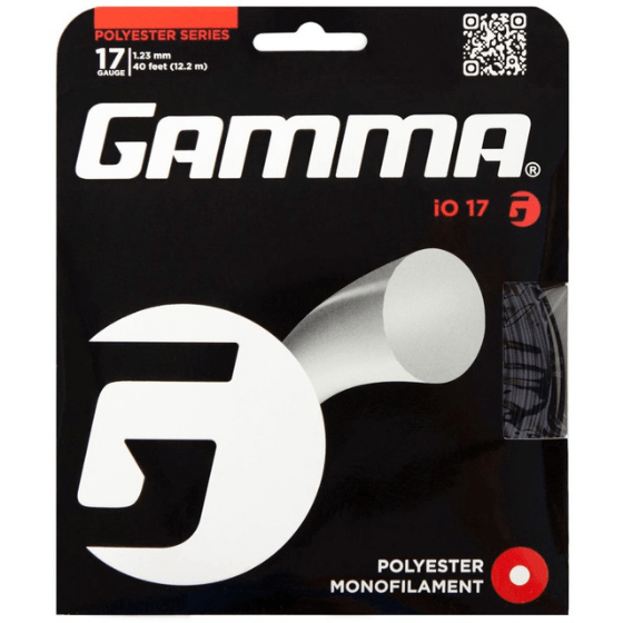 Tenisa raketes stīgas Gamma IO 17 melnas