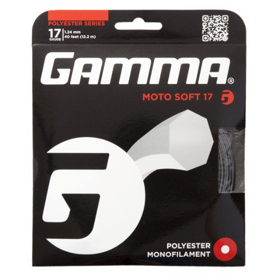 Tenisa raketes stīgas Gamma MOTO SOFT 17, pelēkas