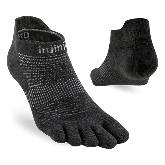 Zeķes skriešanai injinji RUN ORIGINALWEIGHT NO-SHOW CoolMax (melnas)