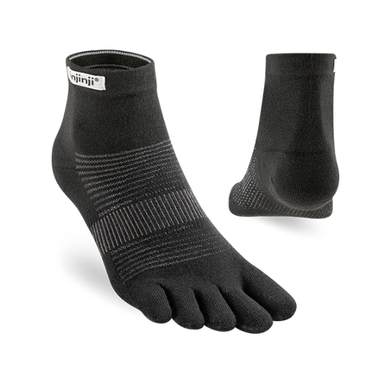 Zeķes skriešanai injinji RUN ORIGINALWEIGHT Mini-Crew CoolMax (melnas)