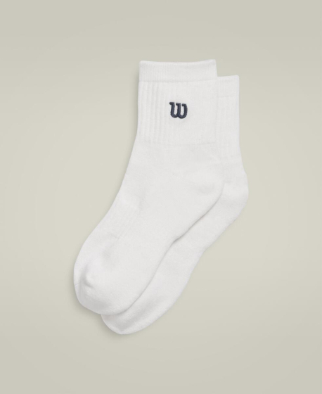 U QUARTER-LENGTH SOCK / BRIGHT WHITE/CLASSIC NAVY