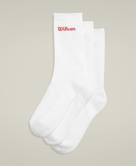 U CREW LOGO SOCK 3PK / BRIGHT WHITE L