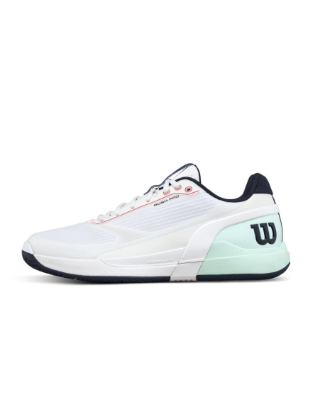 WILSON TENISA APAVI VĪRIEŠU RUSH PRO 5 White / Bay / Fiery Coral