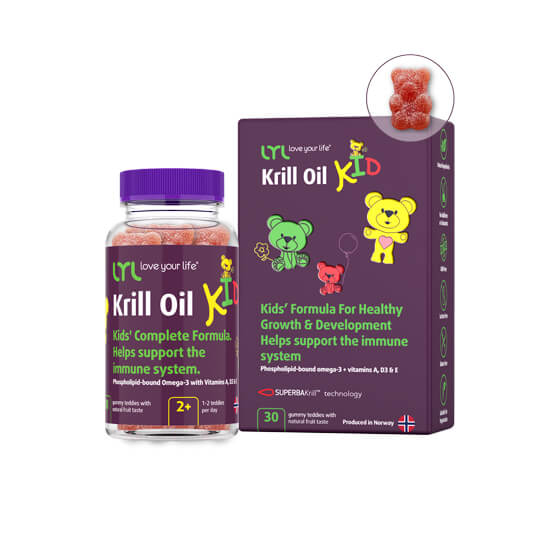 LYL Krill Oil KID, 30 želejas lācīši