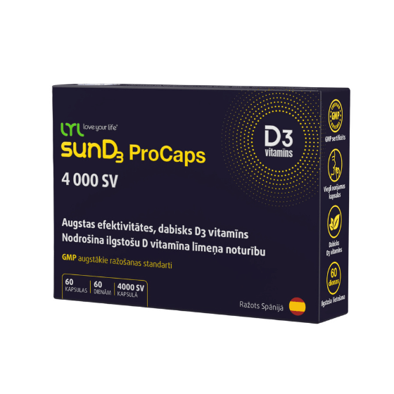LYL sunD3 ProCaps 4000 SV, 60 kapsulas