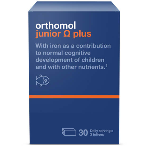 UZTURA BAGĀTINĀTĀJS Orthomol® JUNIOR OMEGA PLUS N30