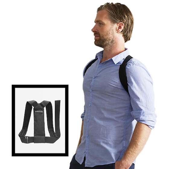 Stājas korektors Swedish Posture Flexi, melns