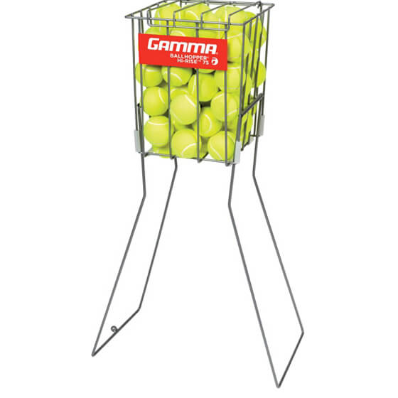 Tenisa bumbu grozs Gamma BALLHOPPER HI RISE, 75 bumbām MELNS