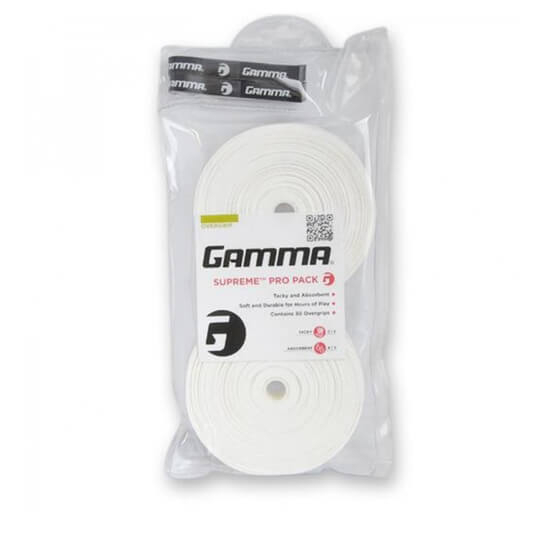 TENISA OVERGRIPS GAMMA SUPREME, 30 GAB, BALTS