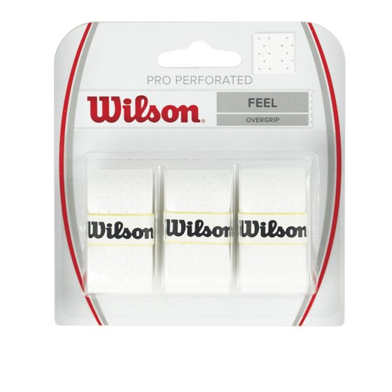 TENISA OVERGRIPS WILSON PRO PERFORATED 3 GAB. (balts)