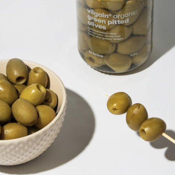 Bioloģiskas olīvas bez kauliņiem, 340 g, Vilgain