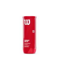 Wilson PADEL X3 PERFORMANCE padel bumbas trīs bumbiņu iepakojumā.