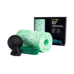 BACK BOX komplekts muguras sāpju profilaksei ar BLACKROLL rulli, bumbu, triggeri un gumiju