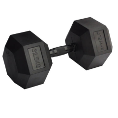 Hantele KWell HEX RUBBER DUMBBELL, 1 gab.