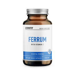 ICONFIT Ferrum dzelzs bisglicināts ar C vitamīnu kapsulas