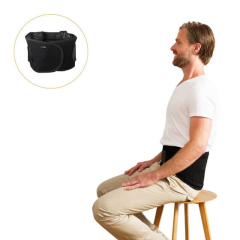 SWEDISH POSTURE STABILIZE melna muguras atbalsta josta ar termo terapiju