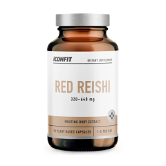 ICONFIT Red Reishi Sarkanais reiši, 90 kapsulas, Ganoderma lucidum augļķermeņa ekstrakts 12:1