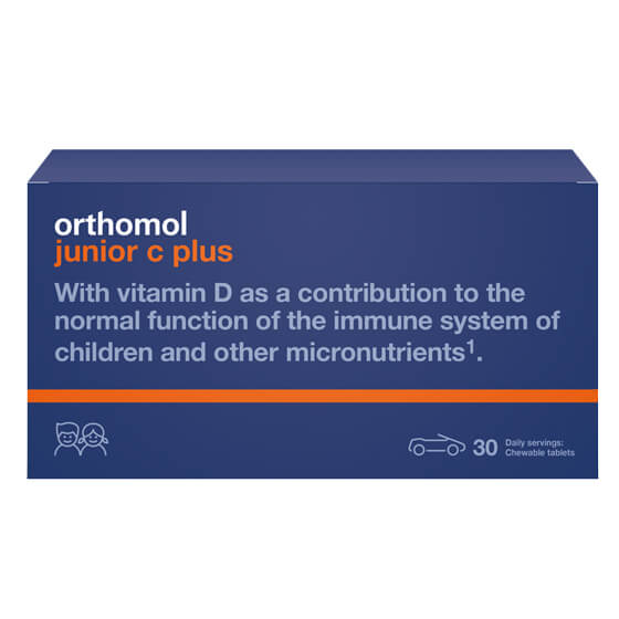 UZTURA BAGĀTINĀTĀJS Orthomol®  JUNIOR PLUS C N30 (APELSĪNS)